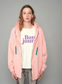 Oversize Sweatjacke in rosa