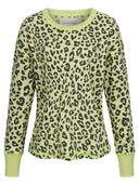 Longsleeve mit Leoprint lime