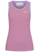 Rib Top mit rosa violetten Streifen