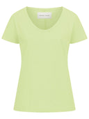 T-Shirt mit V-Ausschnitt lime