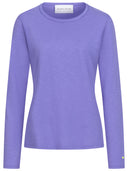 Longsleeve mit Rundhals lila
