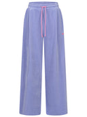 Lange Hose velour flieder Vorderansicht