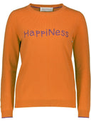 Cognacfarbener Kaschmir Pullover Happiness Vorderseite