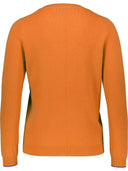 Cognacfarbener Kaschmir Pullover Happiness Rückseite