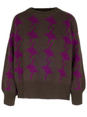Pullover Hahnentritt in mokka