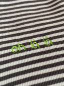 Rib Longsleeve oh la la grau Stickerei