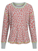 Longsleeve mit Leoprint grau
