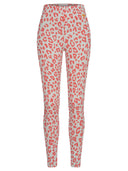 Leggings mit Leoprint in grau