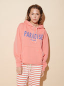 Hoodie Paradise Island coral am Model