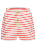 Shorts mit Streifen in korallenrot