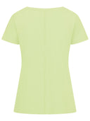 T-Shirt mit V-Ausschnitt lime Rückansicht