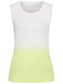 Top mit Rüschen dip dye lime