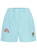 Popeline Shorts türkis Vorderansicht