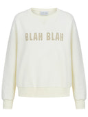 Blah Blah Sweatshirt mit Glitzer Stickerei