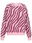 Zweatshirt mit Zebraprint rosa-bordeaux