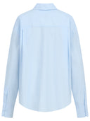 Popeline Bluse why hellblau Rückansicht