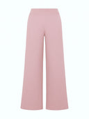 Kaschmir Hose mit lässigem Beim in rosa