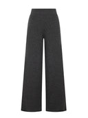 Kaschmir Hose mit lässigem Beim in grau