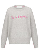 Kaschmir Pullover be happy Stickerei