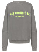 Sweatshirt Lazy Coconut grau Rückansicht