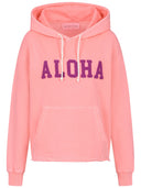 Hoodie Aloha in fluo apricot