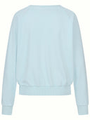 Sweatshirt mit Palmen blau Rückansicht