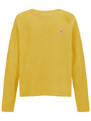 Sweatshirt velour senfgelb Rückansicht