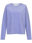 Sweatshirt Velour in flieder Vorderansicht
