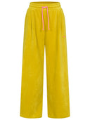 Lange Hose velour gelb Vorderansicht