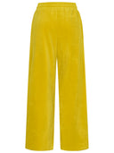 Lange Hose velour gelb Rückansicht