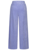 Lange Hose velour flieder Rückansicht