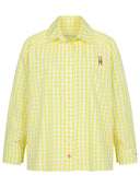 Popeline Bluse mit Karos in gelb