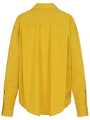 Popeline Bluse in lemon curry Rückansicht