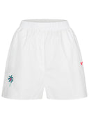 Weisse Popeline Shorts