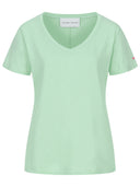 V-neck T-shirt in grün