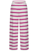 Lounge Hose mit Streifen in pink Rückansicht