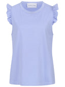 Top mit Ruffles in flieder