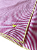 Bandana mit Streifen in rosa-weiß, Herzdetail