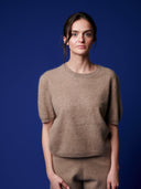Kaschmir Pullover Brushed Halbarm