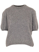 Kaschmir Pullover Brushed Halbarm