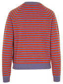 Kaschmir Pullover mit Streifen und Kontrastnähten