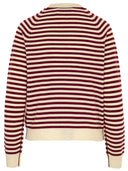 Kaschmir Pullover mit Streifen und Kontrastnähten