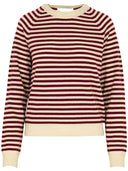 Kaschmir Pullover mit Streifen und Kontrastnähten