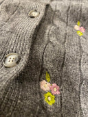 Kaschmir Strickjacke Zopfmuster