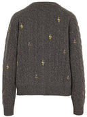 Kaschmir Strickjacke Zopfmuster