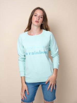 Sweatshirt no rain Mint am Model