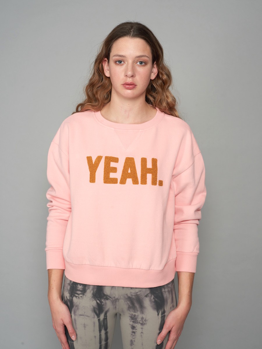 Sweatshirt YEAH in Rosa