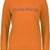 Cognacfarbener Kaschmir Pullover Happiness Vorderseite