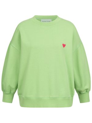 Sweatshirt Ballonärmel Grün Vorderansicht