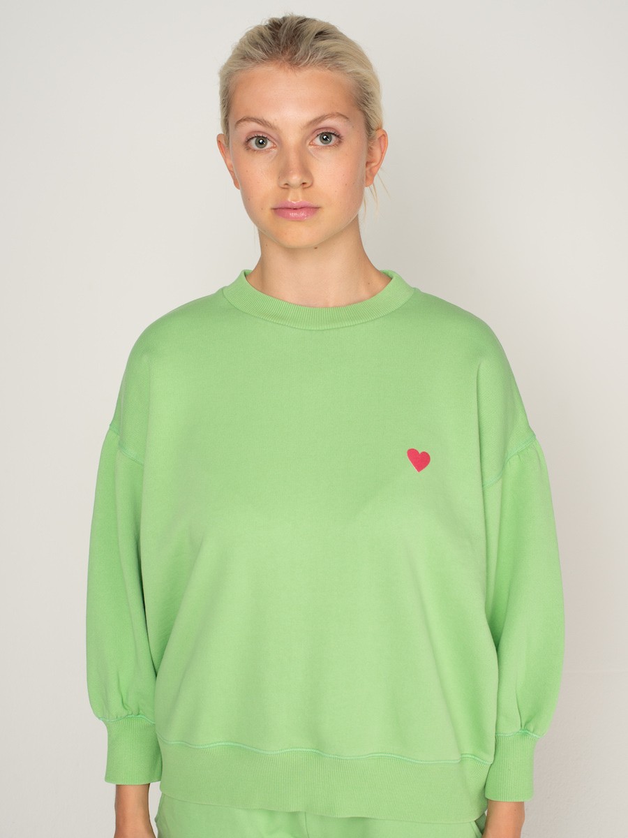 Sweatshirt Ballonärmel Grün